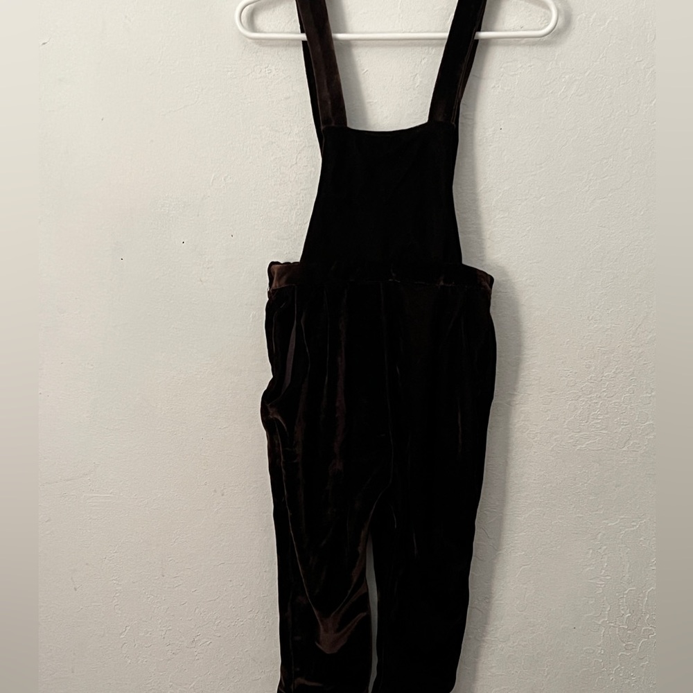Zara girls velvet overalls